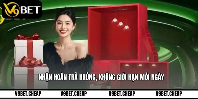 Nhận hoàn trả khủng, không giới hạn mỗi ngày