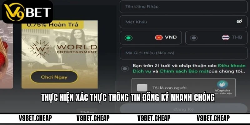 Thực hiện xác thực thông tin đăng ký nhanh chóng
